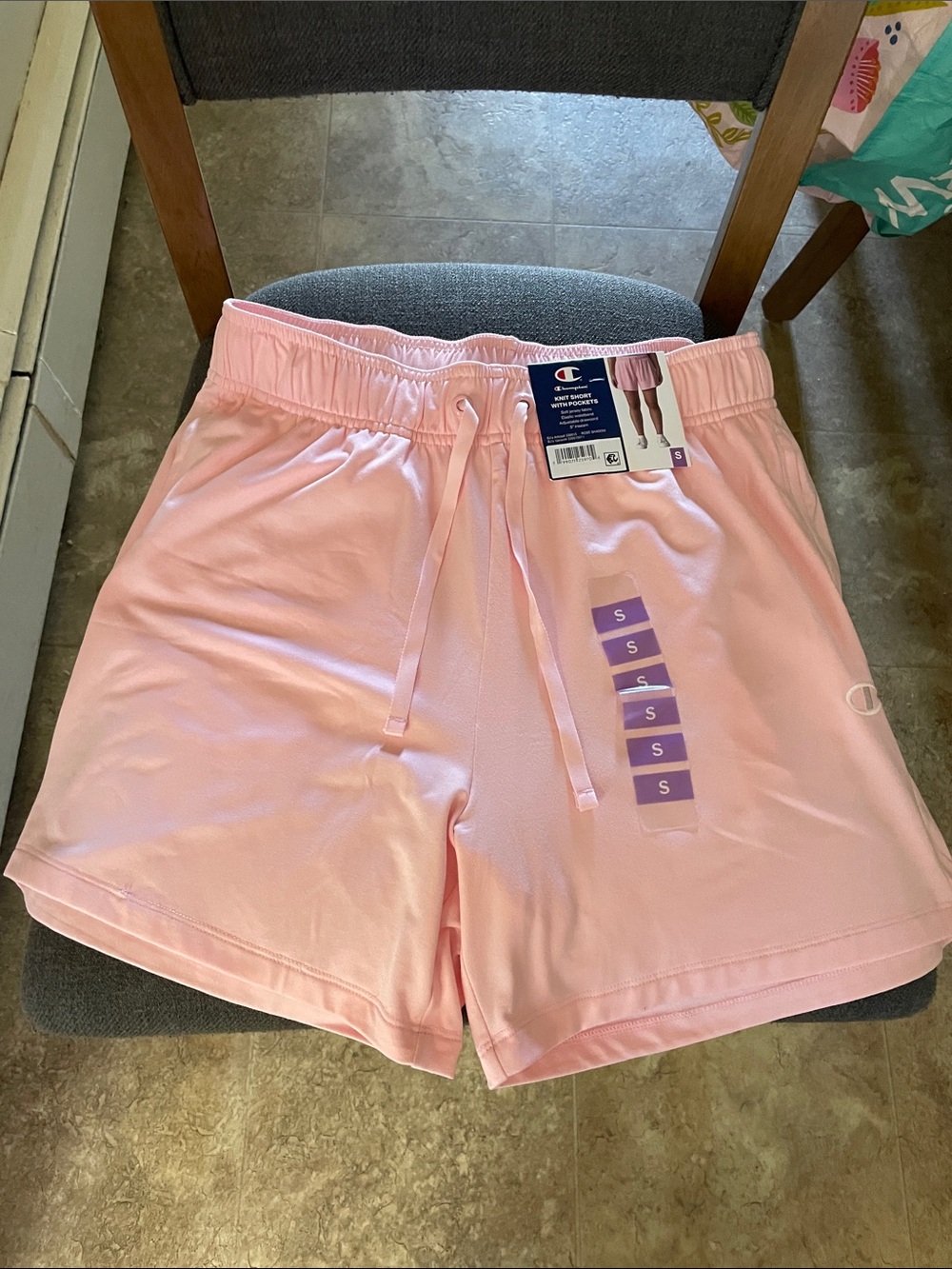 Champion Women's Light Pink Athletic Drawstring Shorts
